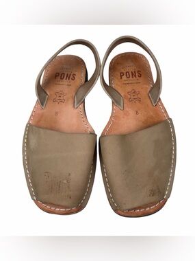Pons Menorca Sandals Women’s Sz 8 Taupe
